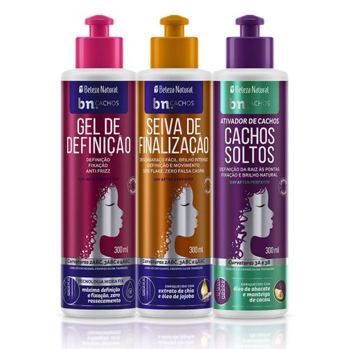 Kit Trio de Finalização Gel Definição + Seiva + Ativador Cachos Soltos (3 itens) | bn.Cachos Kit Trio de Finalização Gel Definição + Seiva + Ativador Cachos Soltos (3 itens) | bn.Cachos